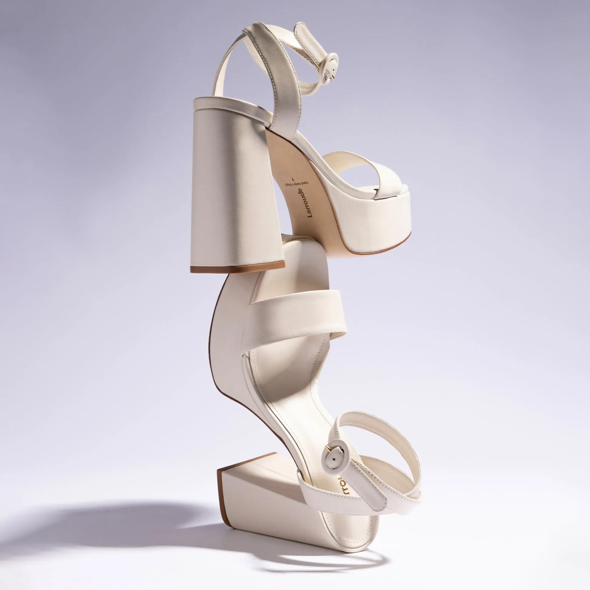 Dolly Sandal In Ivory Leather