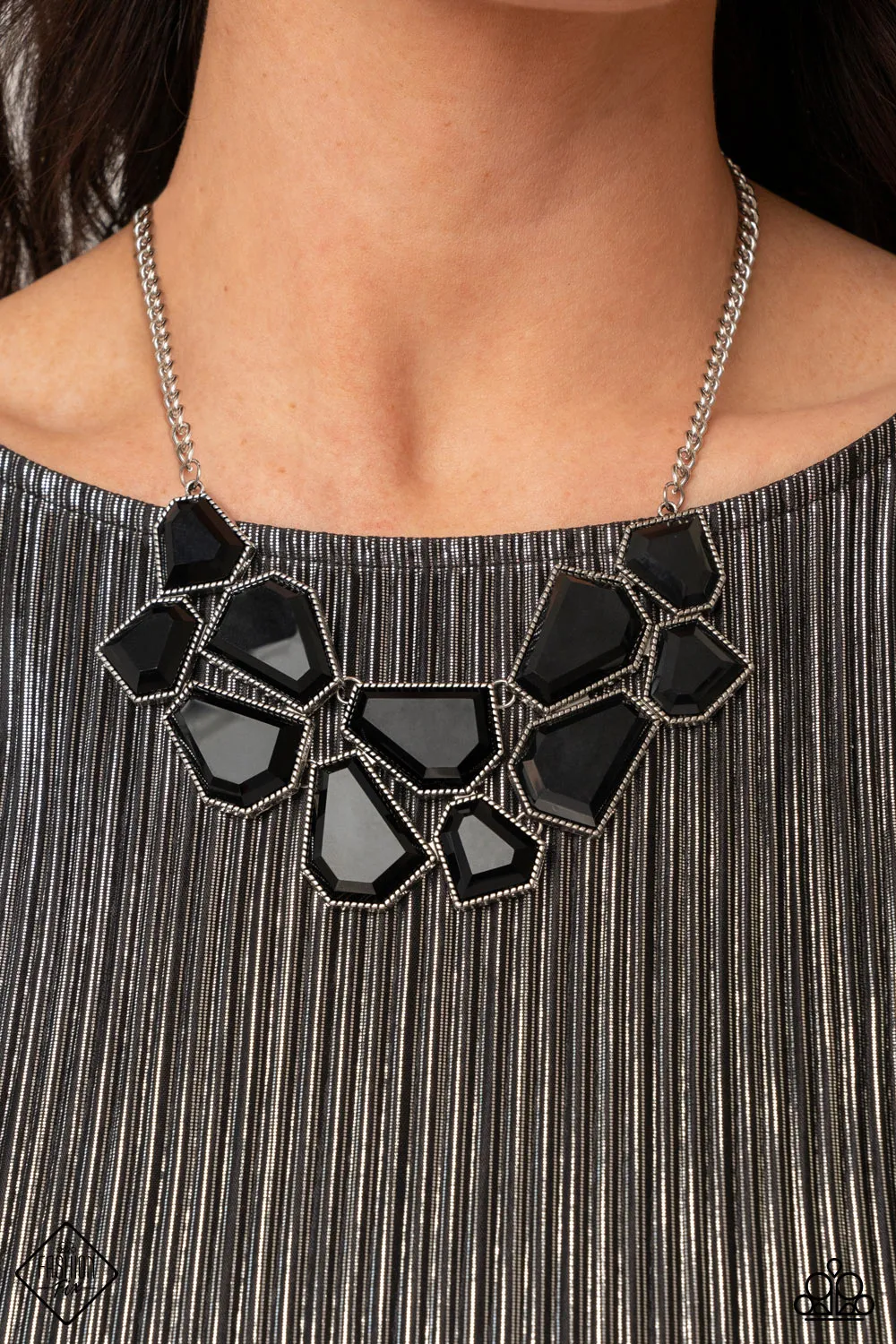 Double-DEFACED - Black Necklace