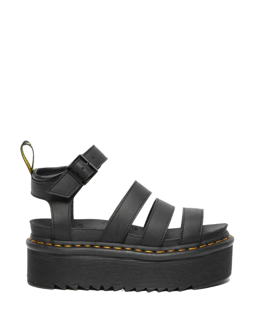 Dr. Martens Blaire Hydro Gladiator Style Leather Platform Sandals 27296001 black 