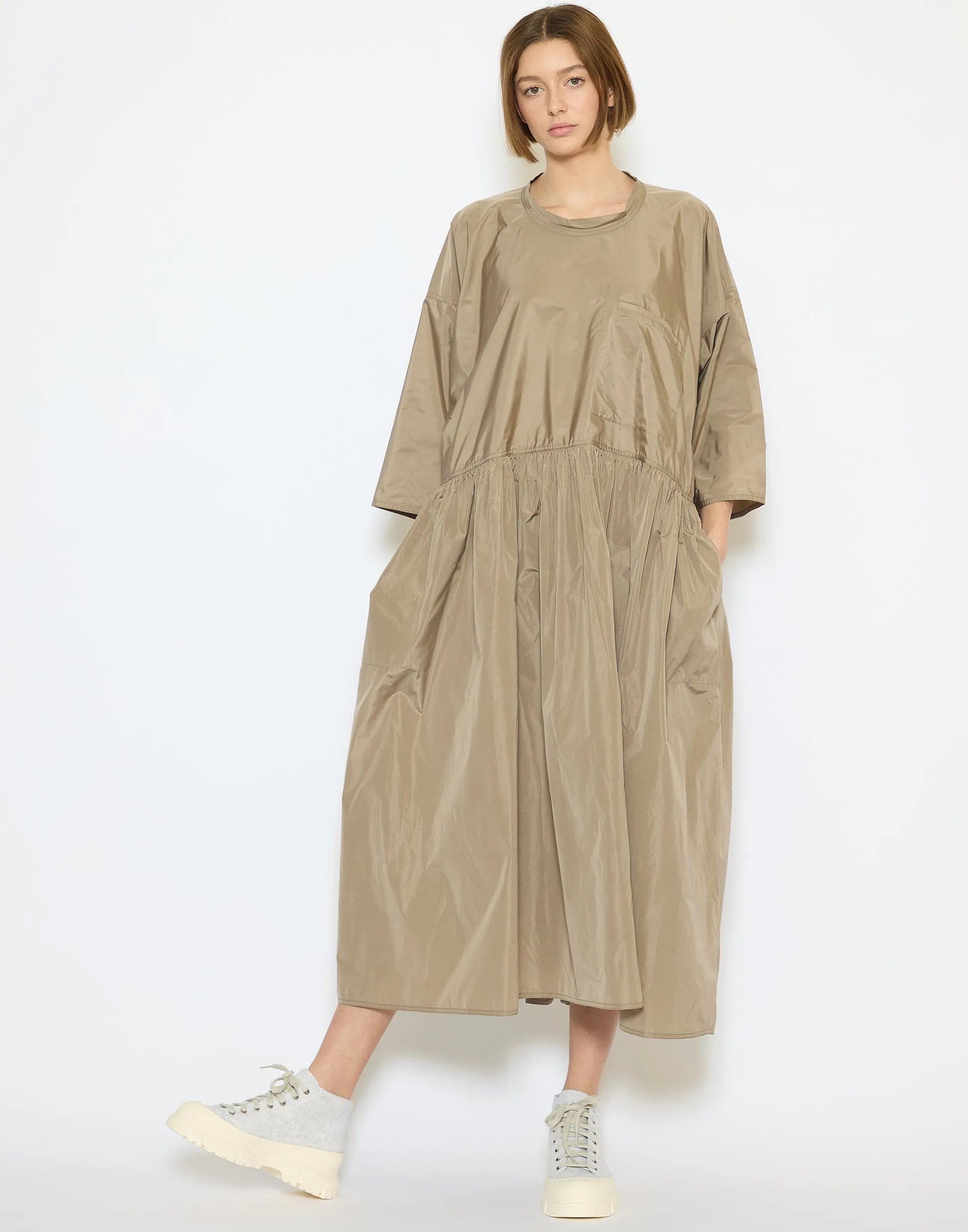 Dune Taffeta Dropped Waist Delos Dress