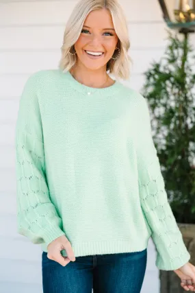 Feeling Close To You Mint Sweater