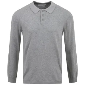 Fine Cut LS Polo Light Grey Melange - SS23