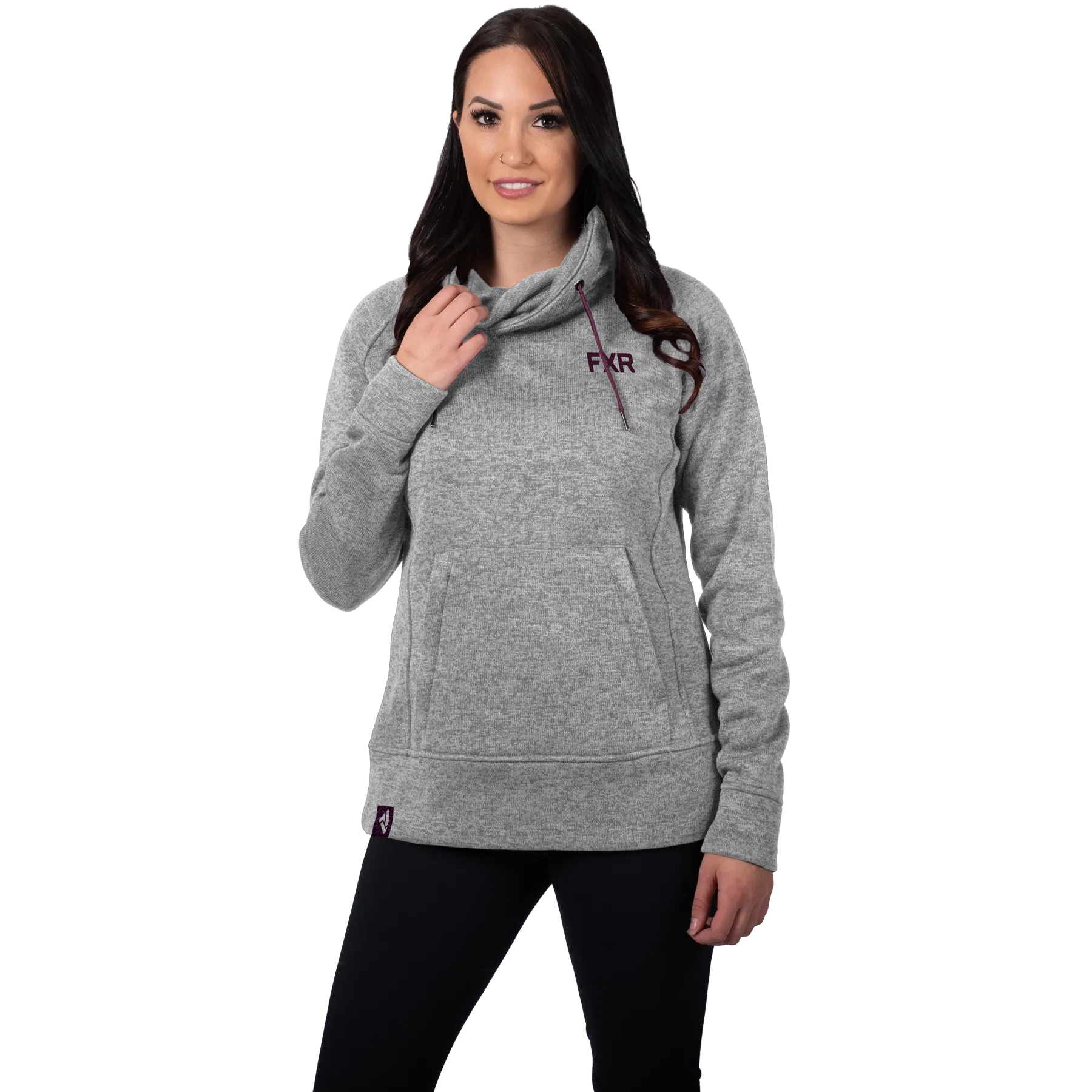 FXR Women's Ember Sweater Pullover Grey Heather/Plum