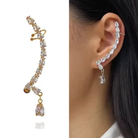 Gioiello Donna Earcuff Strass Orecchino Casual Elegante