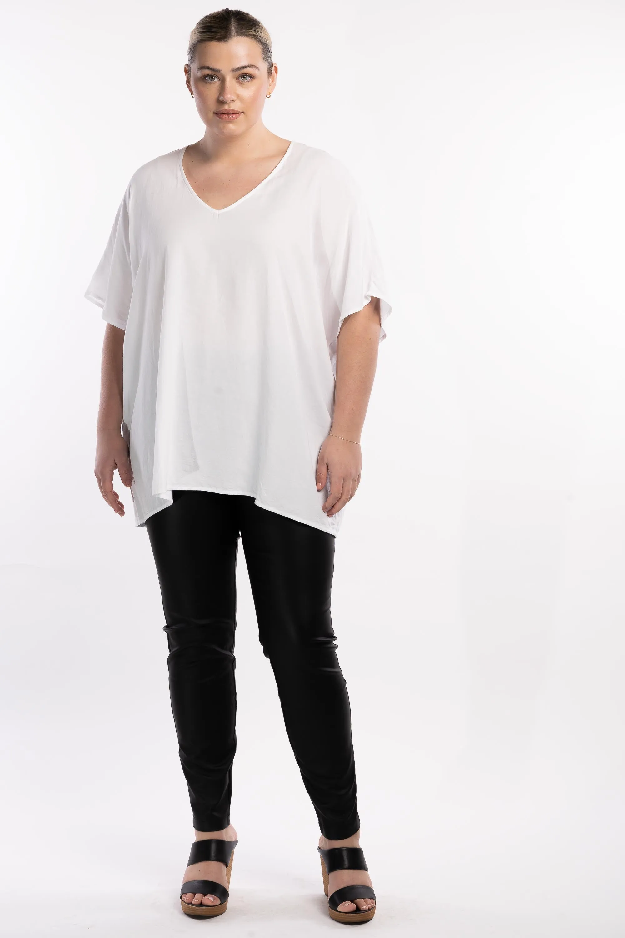 Girl On Fire Oversized Top - White