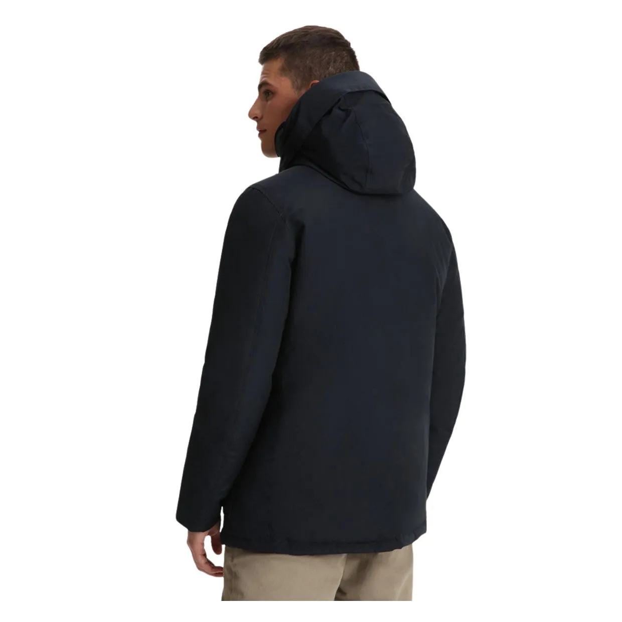 Giubbino Woolrich Arctic Detachable Fur Anorak Blu Melton