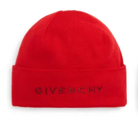 Givenchy Embroidered Wool Logo Beanie