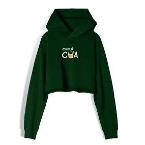 Half Cha - Kannada Crop Hoodie