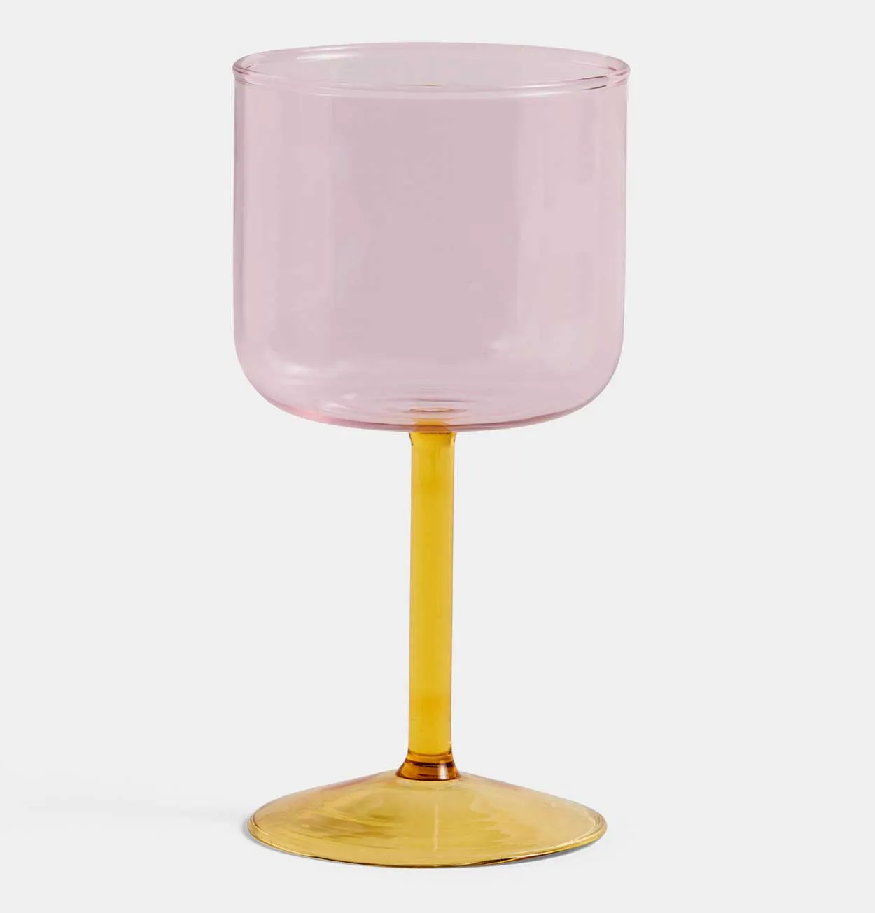 HAY Tint Wine Glass – Set of 2 – Pink and Yellow