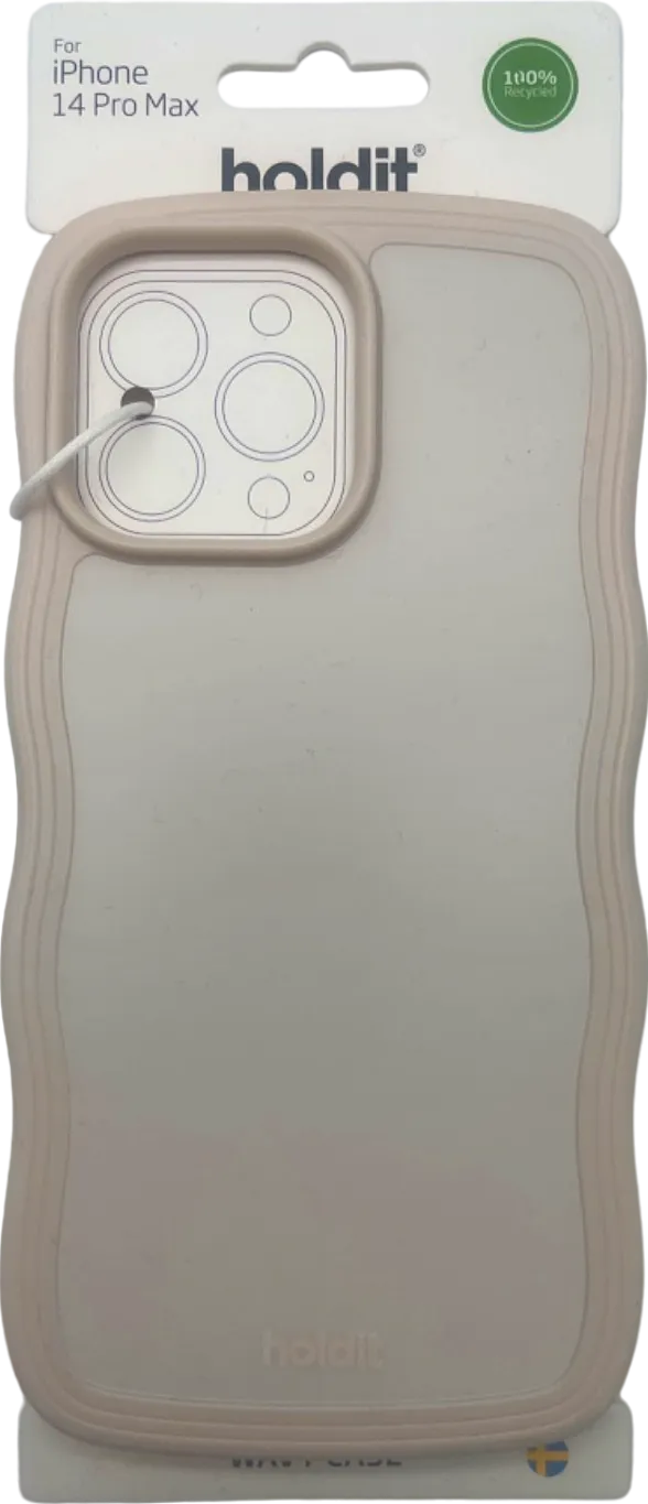 Holdit Beige Wavy Case for iPhone 14 Pro Max