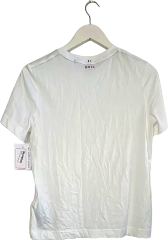 Hugo Boss White Cotton T-Shirt UK XS