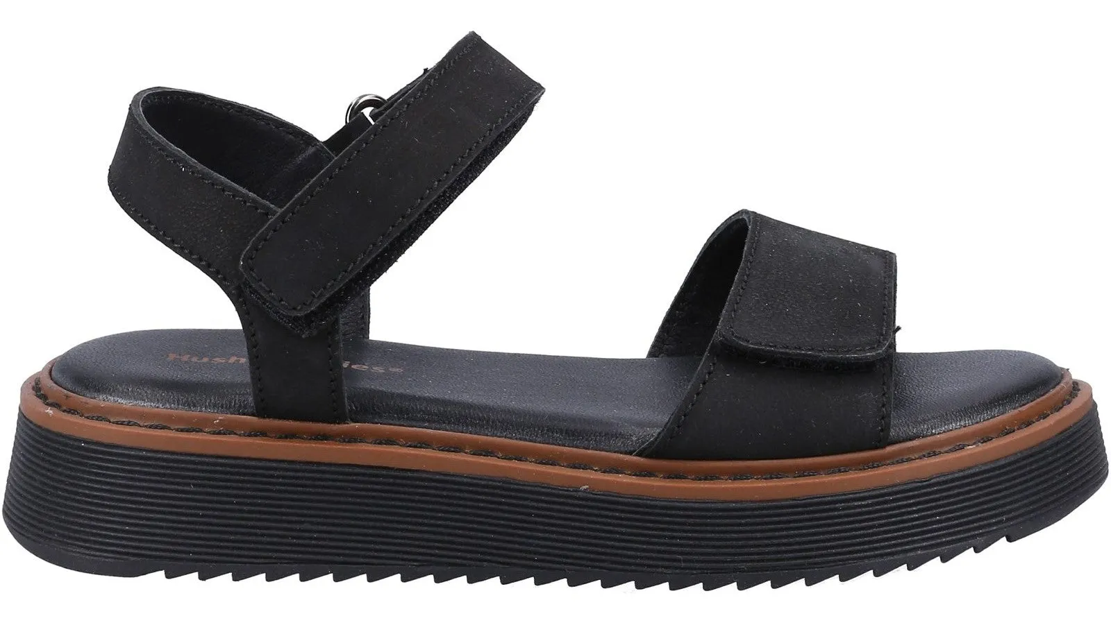 Hush Puppies Cassie Womens Leather Touch-Fastening Sandal