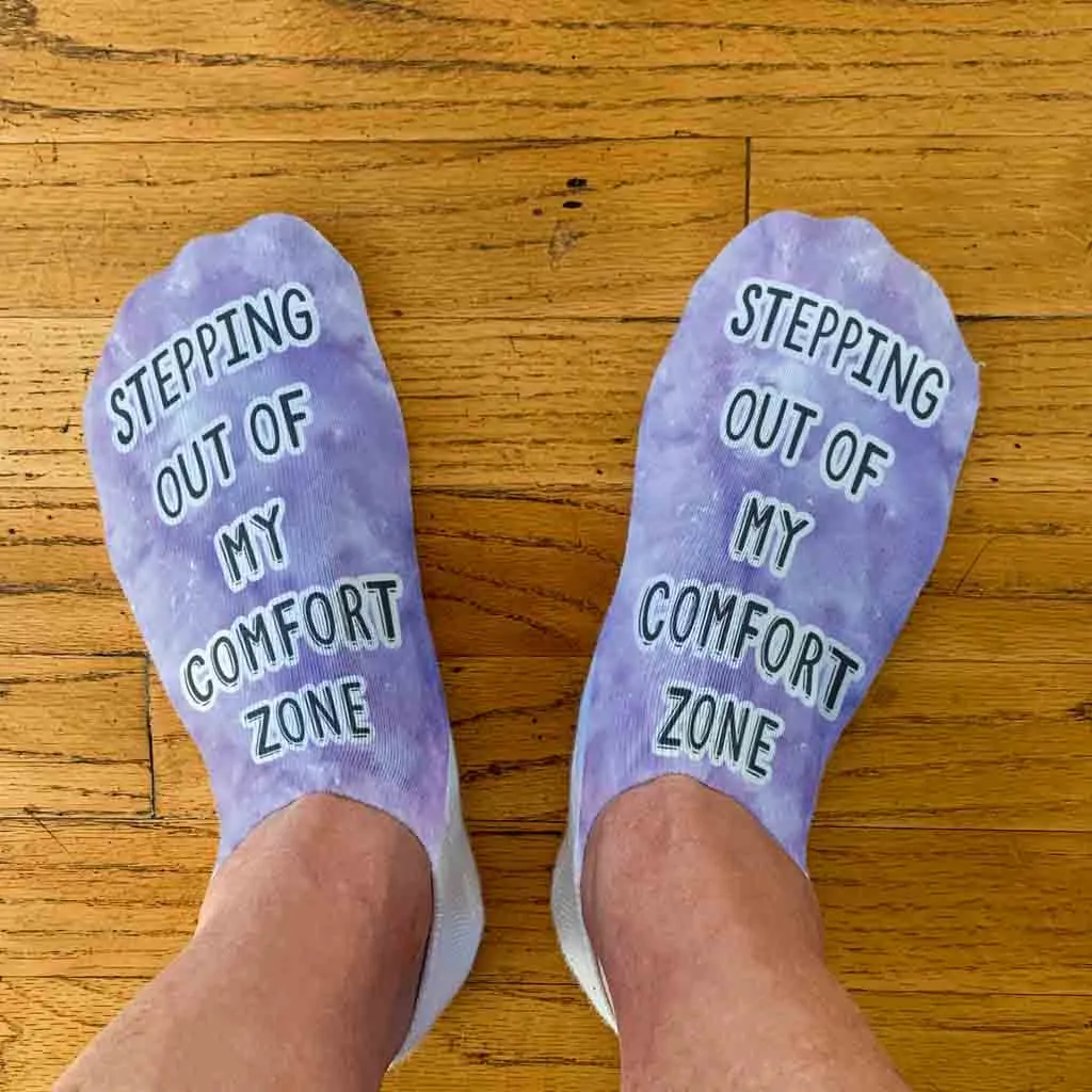 Inspiring Quote Printed on No Show Socks