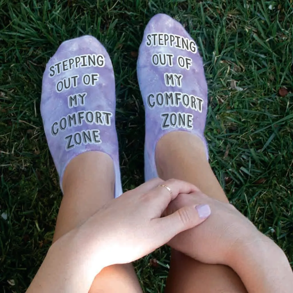 Inspiring Quote Printed on No Show Socks