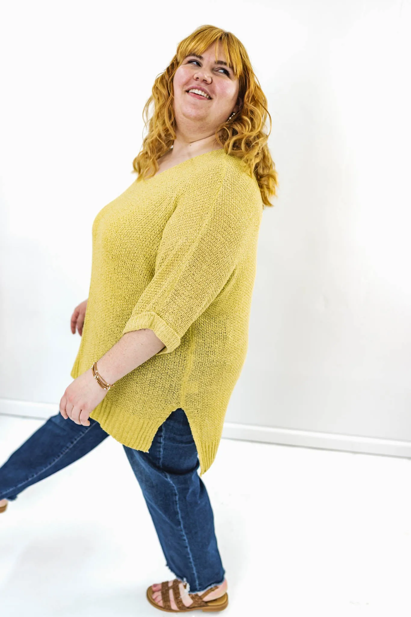 It's A Breeze Curvy Sweater Knit Top