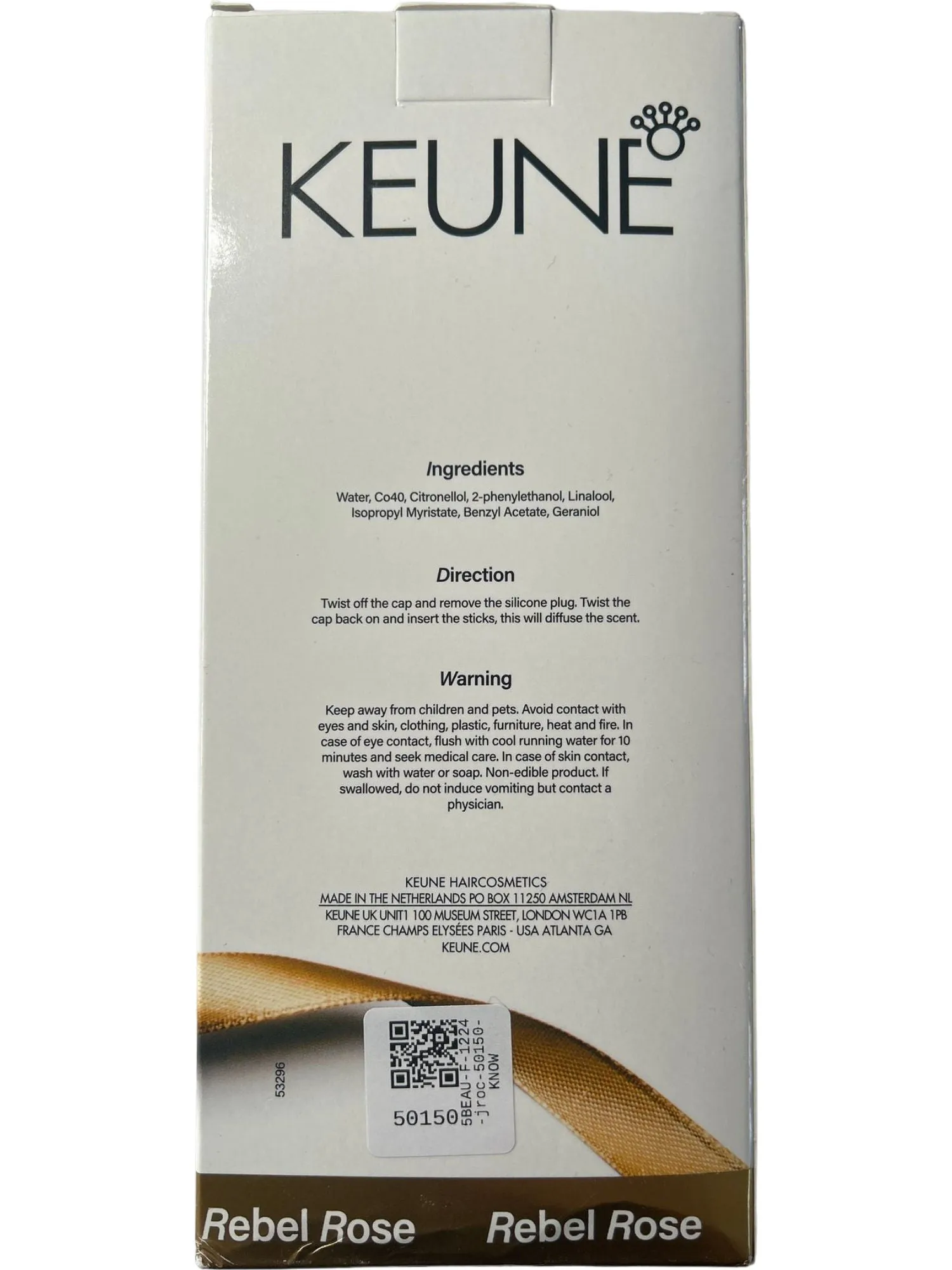 KEUNE Rebel Rose Fragrance Sticks New In Box