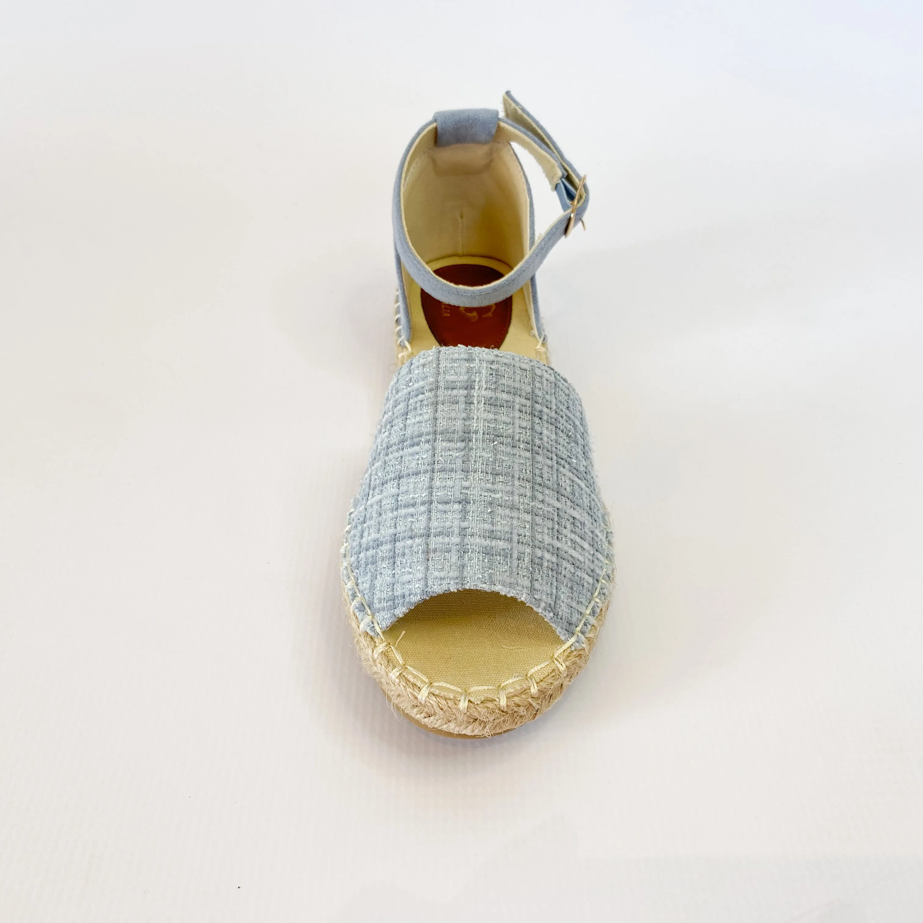 KG light blue open toe espadrille