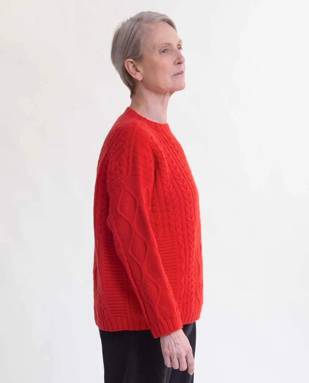 Kirstin Lambs Wool Jumper In Poppy