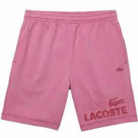 Lacoste Embossed Drawcord French Terry Club Short (Pink) GH5638-51