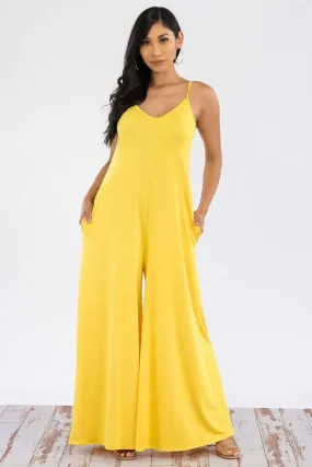 Lemon Yellow Stretch Jumpsuit