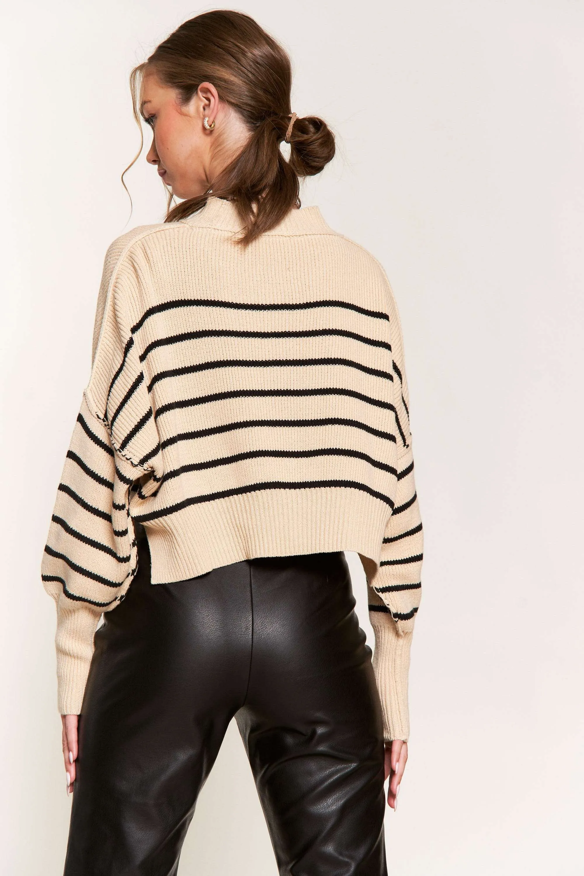 Lovergirl Striped Sweater - Beige