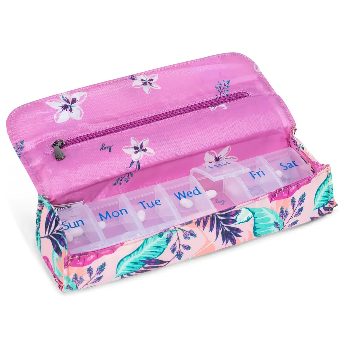 LUG Choo Choo XL Pill Organizer in Azalea Pink