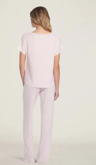 Luxe Milk Jersey V-neck Tee & Classic Pant Set - Final Sale 25% off