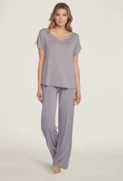 Luxe Milk Jersey V-neck Tee & Classic Pant Set - Final Sale 25% off