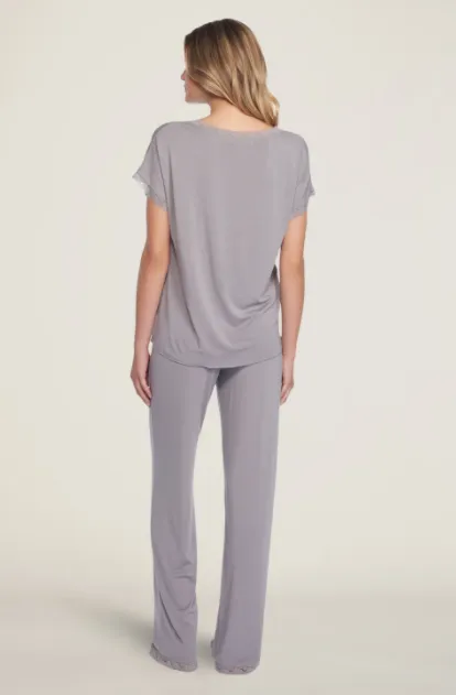 Luxe Milk Jersey V-neck Tee & Classic Pant Set - Final Sale 25% off