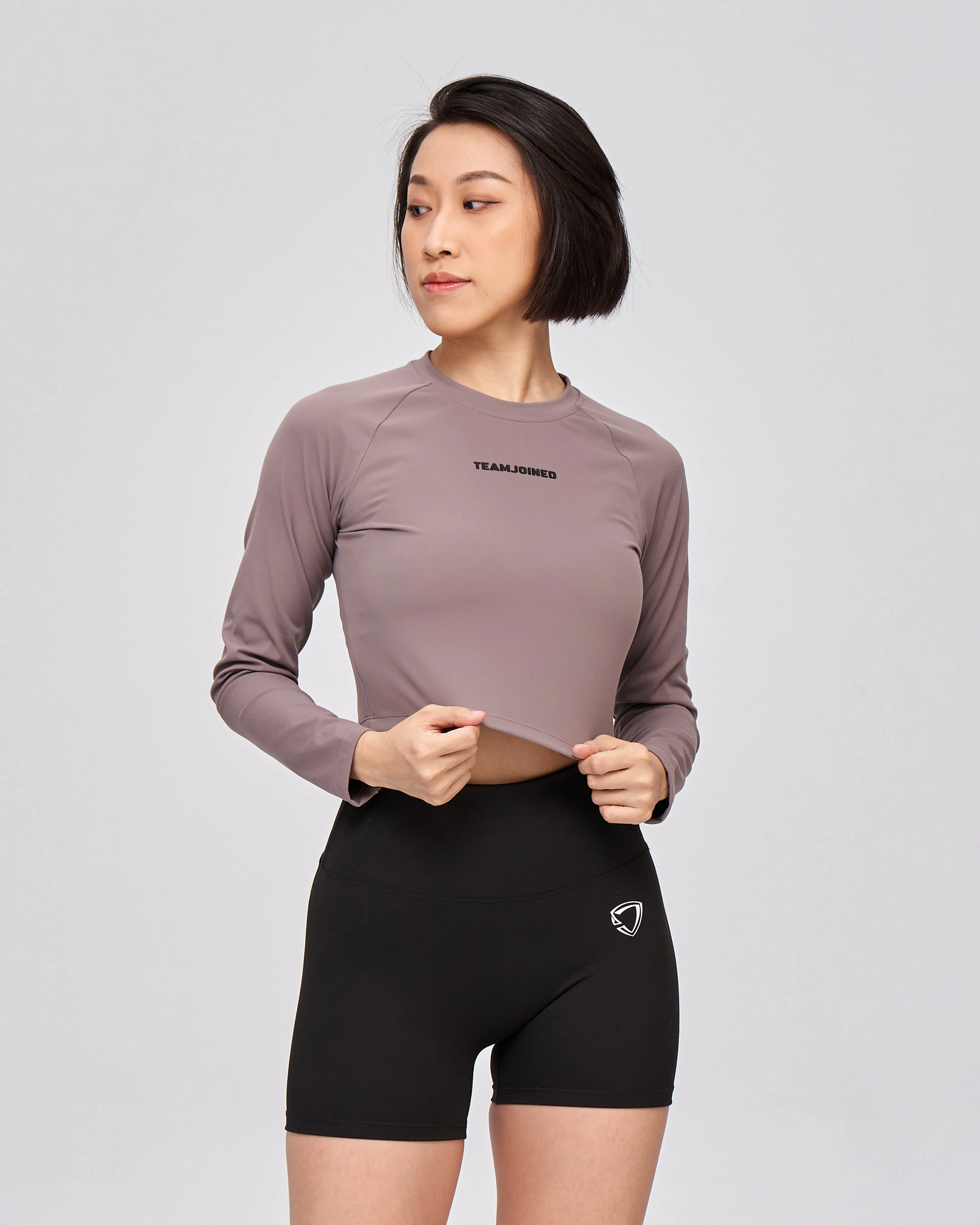 Luxe Raglan Long Sleeve Crop Tee