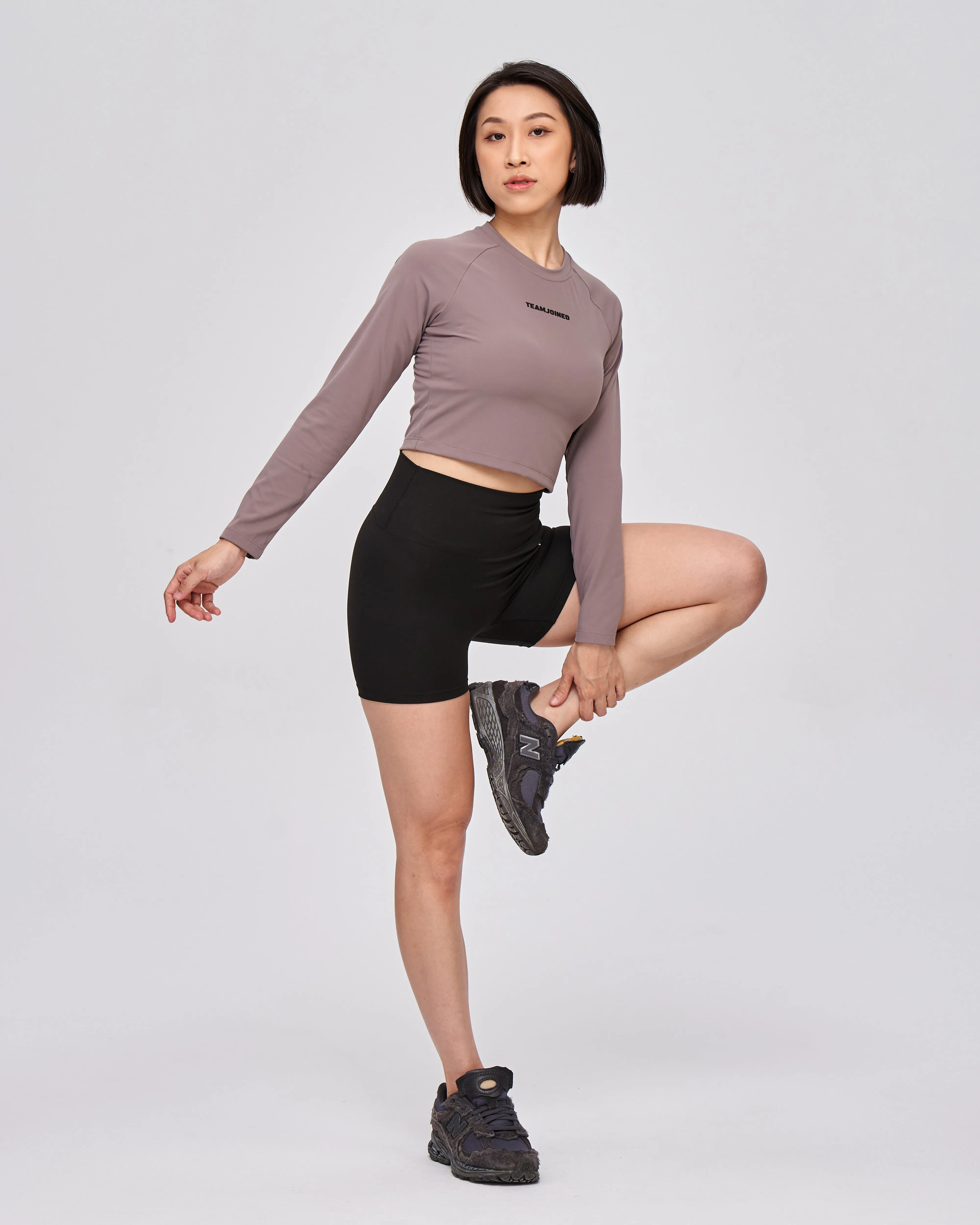 Luxe Raglan Long Sleeve Crop Tee