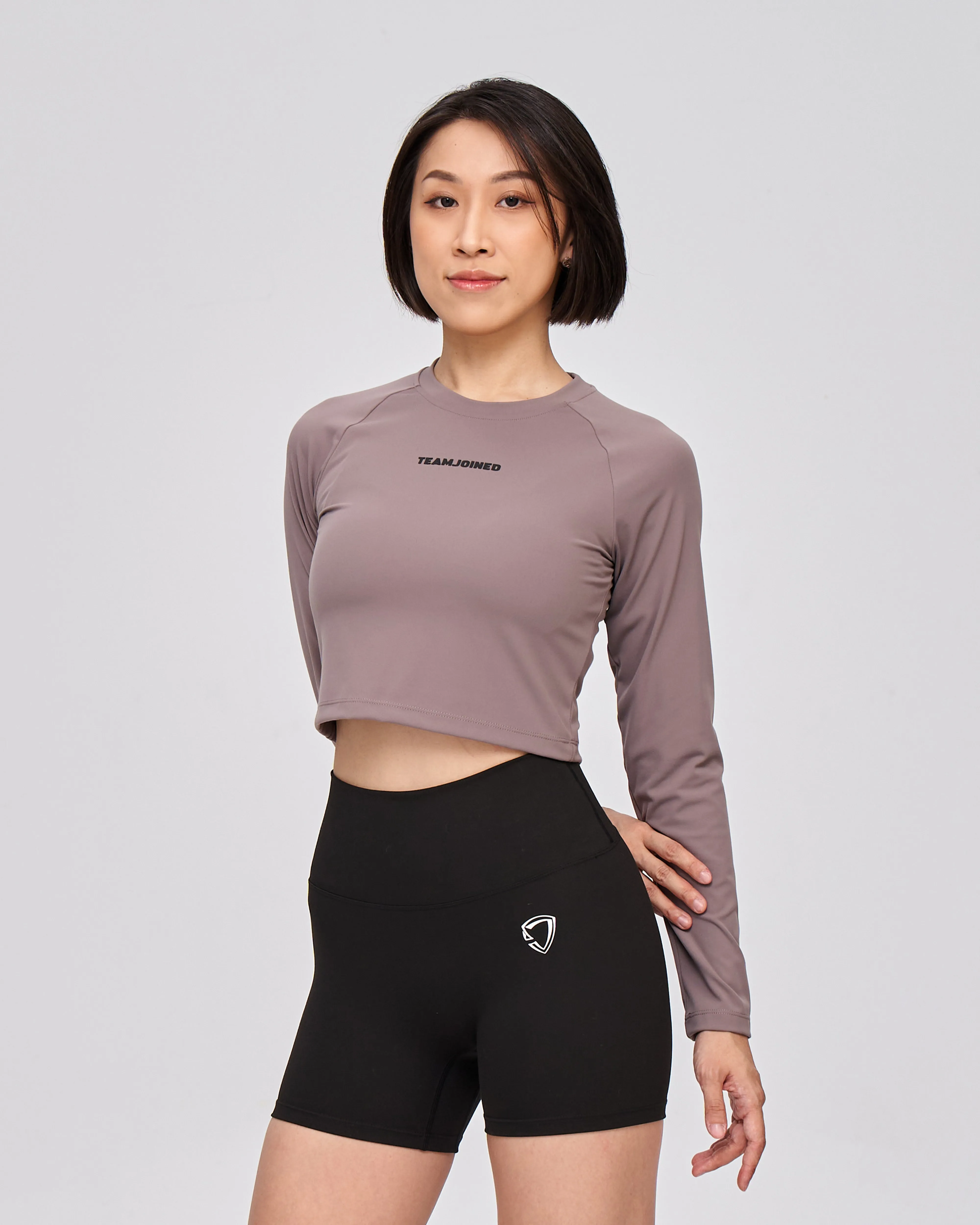 Luxe Raglan Long Sleeve Crop Tee