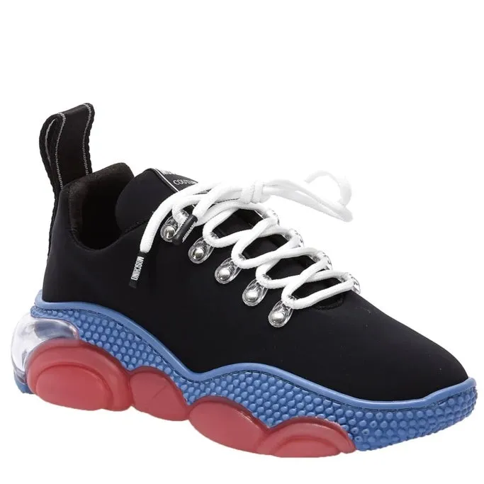 Lycra Bubble Teddy Sneaker In Black/Multi