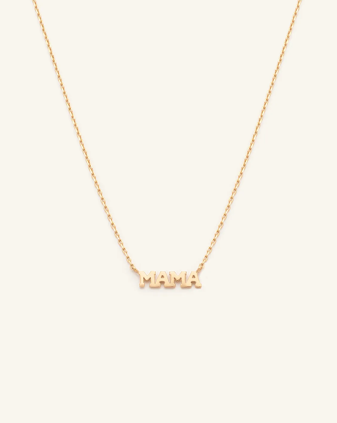 Mama Necklace - 14k Solid Gold