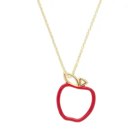 MANZANA ENAMEL RED NECKLACE