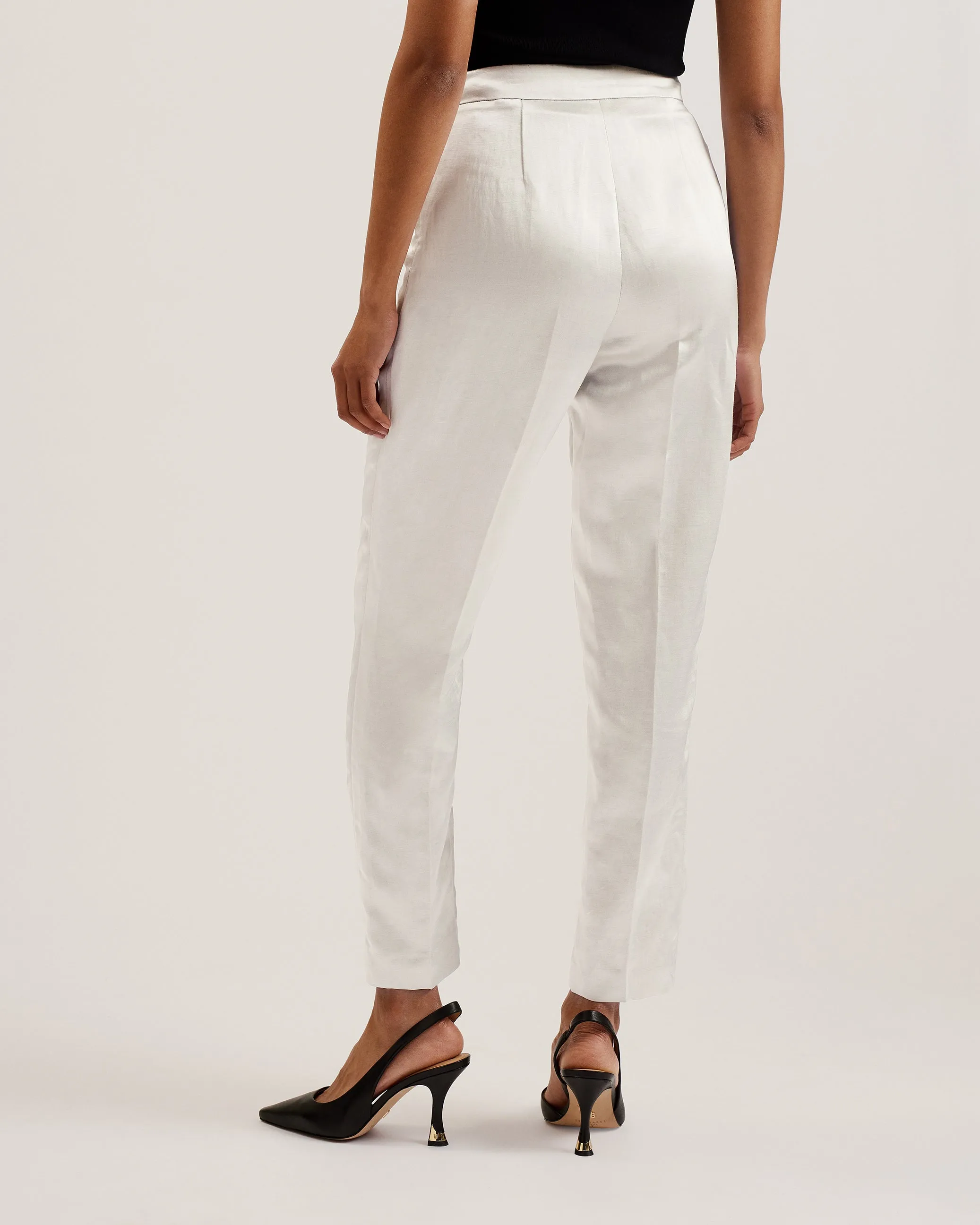 Masarut Slim Leg Tailored Trouser Ivory