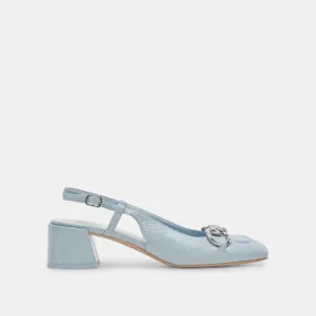 MELLI HEELS SKY BLUE CRINKLE PATENT