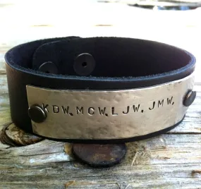 Men's Bracelet, Personalized Leather Bracelet, Christmas Gifts For Dad