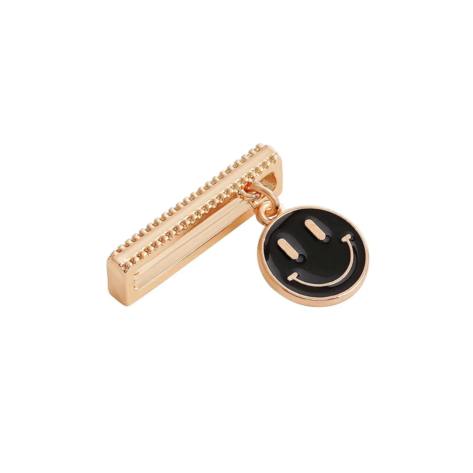 Midnight Smiles Gold & Black Pin Watch Charm