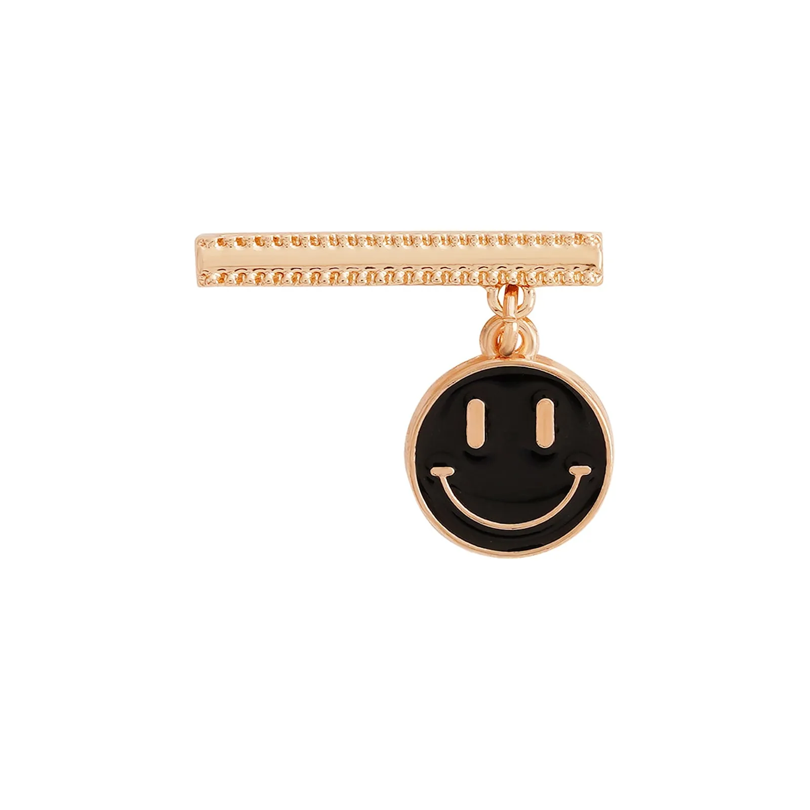 Midnight Smiles Gold & Black Pin Watch Charm