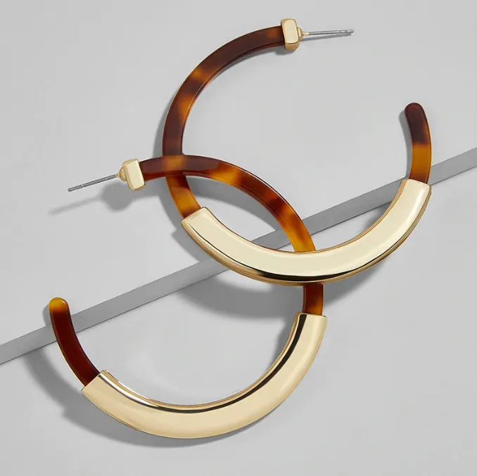 Monica Resin Hoop Earrings