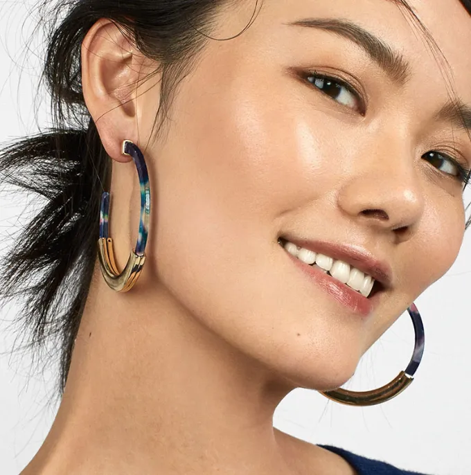 Monica Resin Hoop Earrings