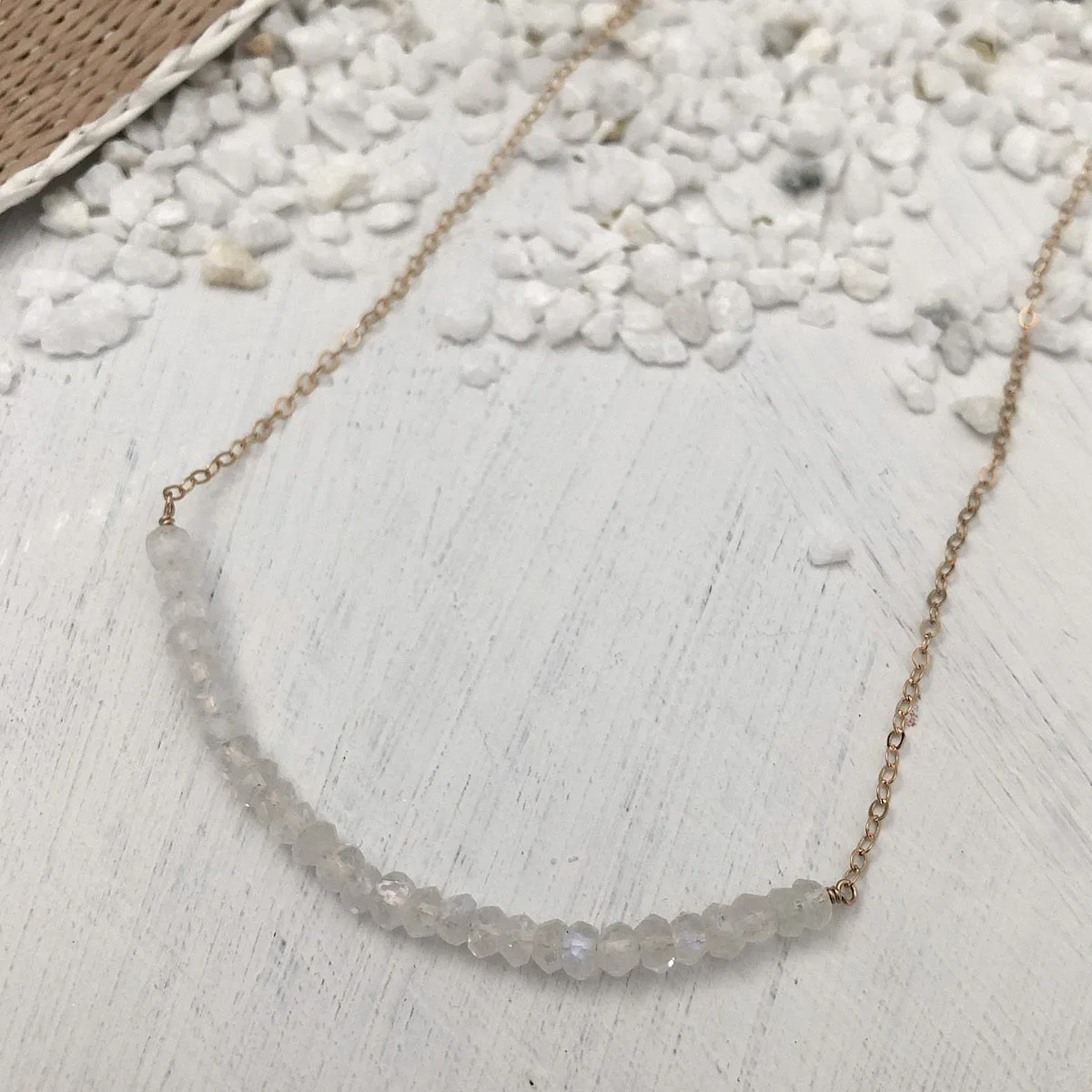 Moonstone Strand Necklace