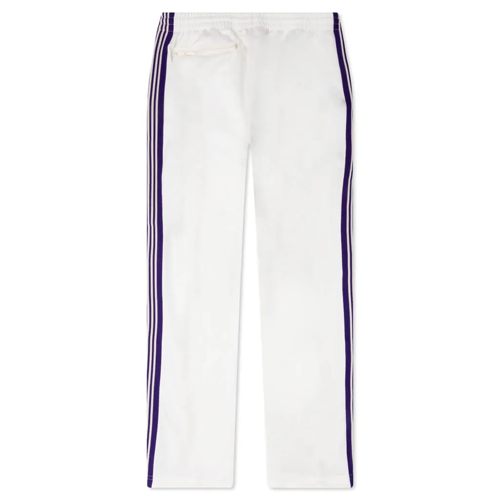 Narrow Track Pant Poly Smooth - Ice White