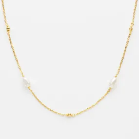 Organic Pearl Infinity Necklace