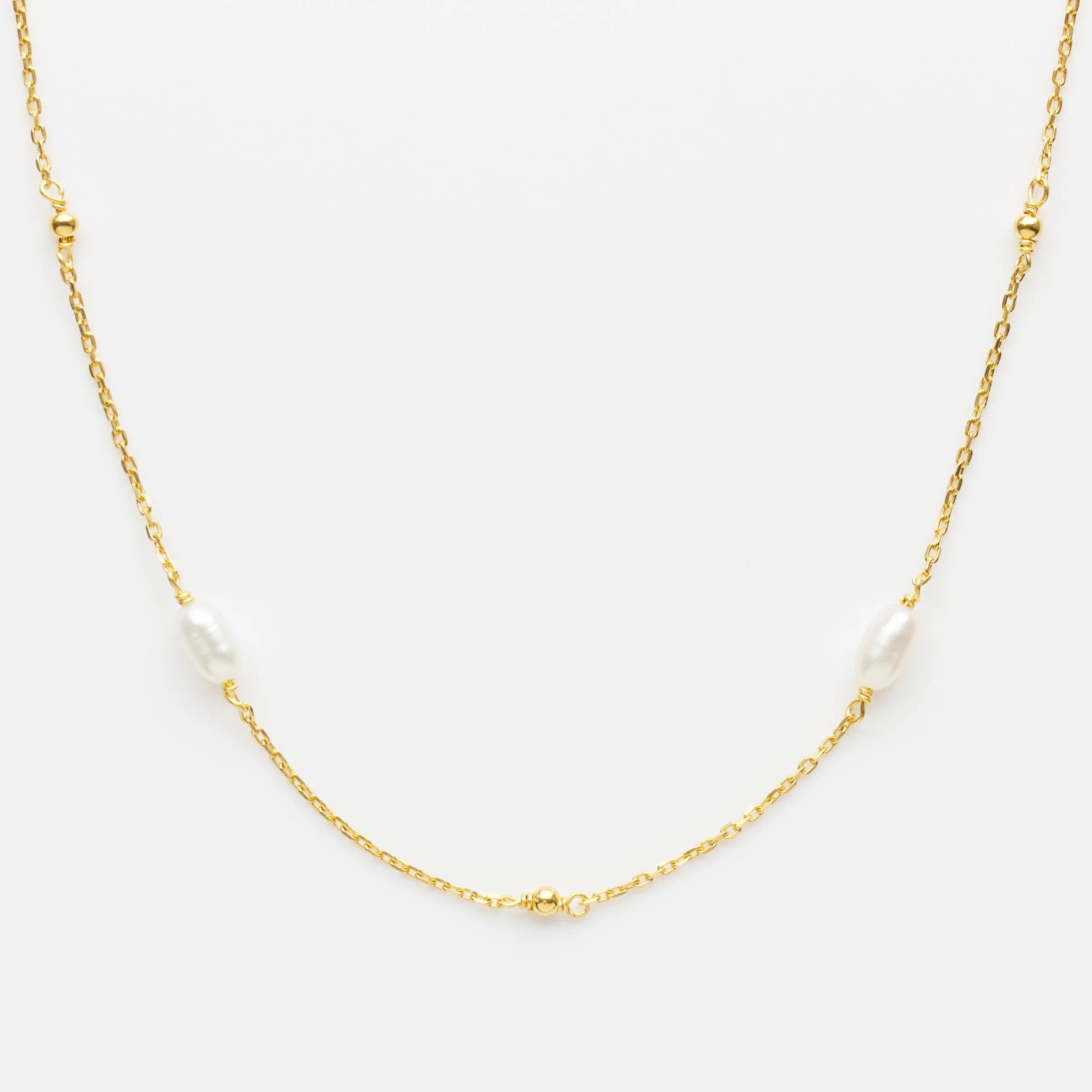 Organic Pearl Infinity Necklace