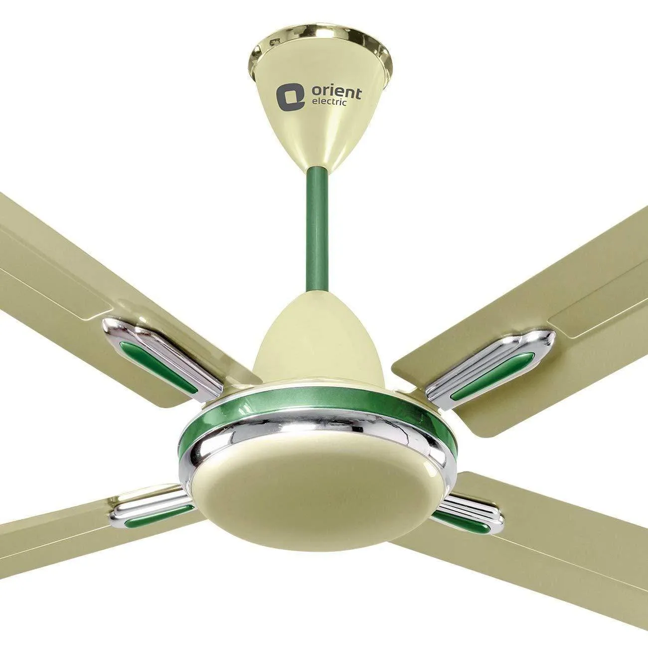 Orient Electric Quadro Ornamental 1200mm Ceiling Fan (Sea Green/Oyester Green)