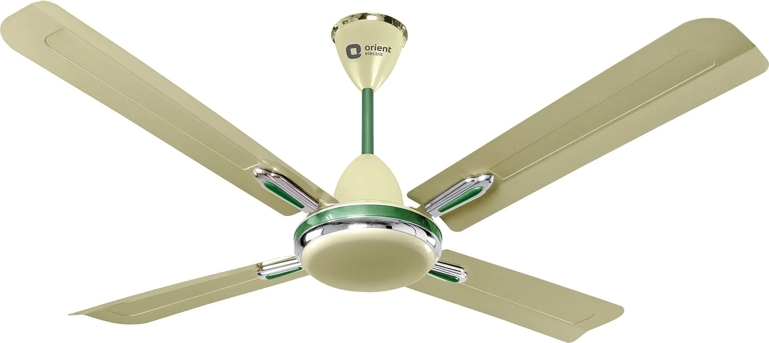 Orient Electric Quadro Ornamental 1200mm Ceiling Fan (Sea Green/Oyester Green)