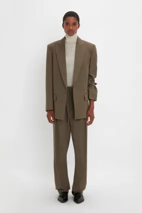 Peak Lapel Jacket In Oregano