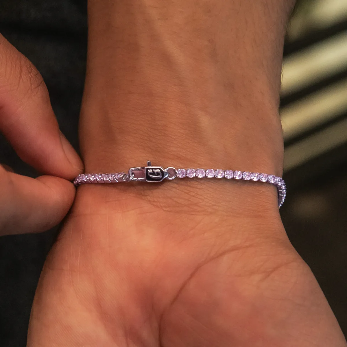 Pink Diamond Micro Tennis Bracelet